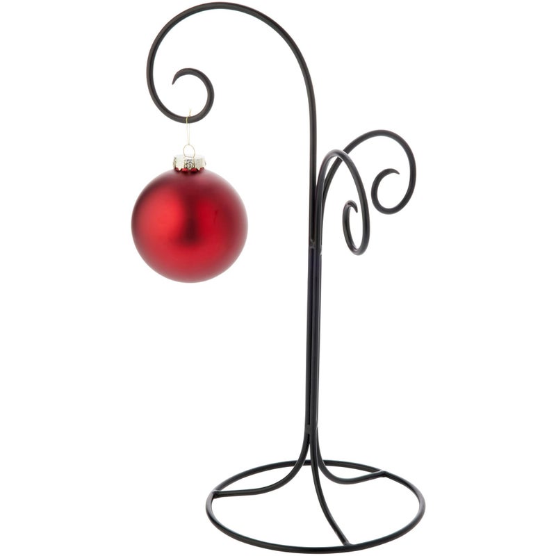 Bard's Black Wrought Iron 3 Arm Ornament Stand, 17" H x 7.5" W x 7.5" D - Image 2